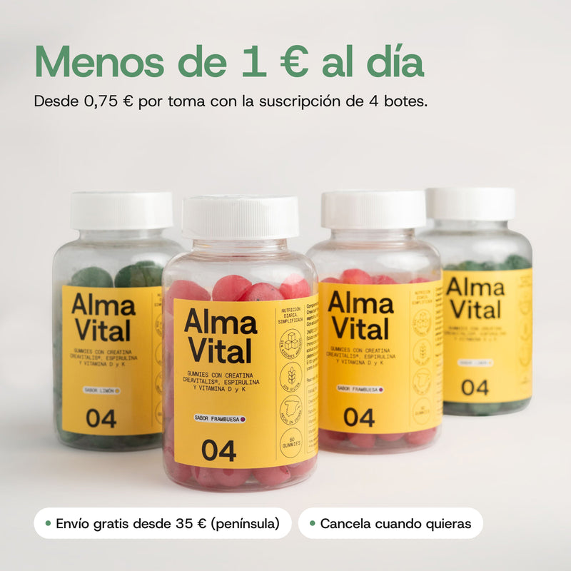 Alma Vital Gummies por menos de 1 € al día